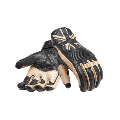 Guantes de motocicleta de cuero Triumph Union Jack