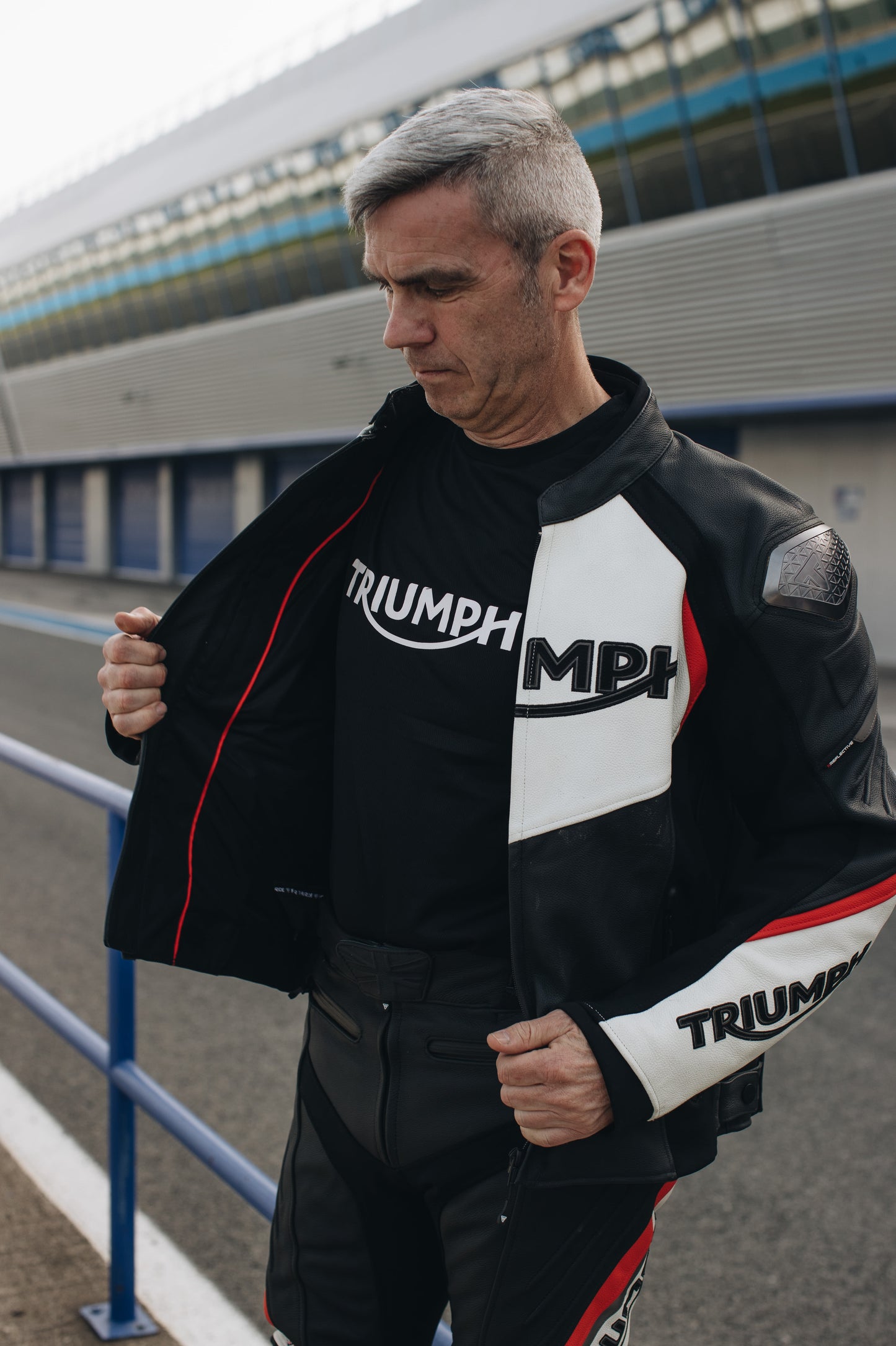 Triumph Camiseta de Cuello Redondo de Secado Rápido