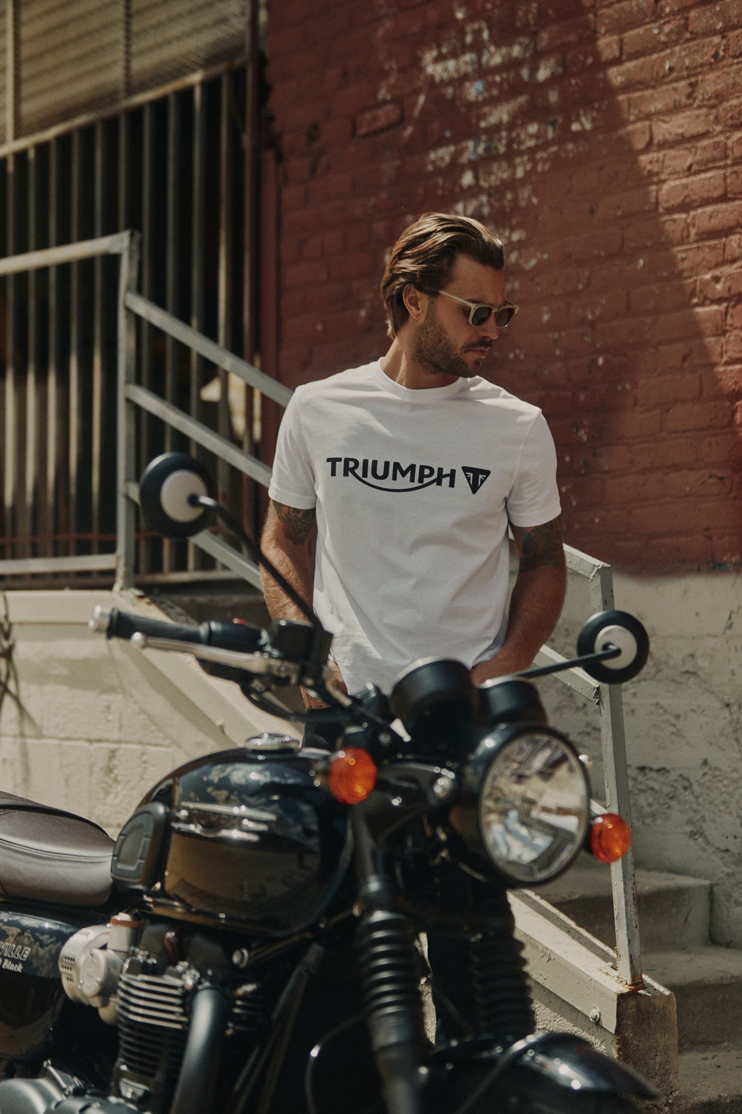 Camiseta Triumph Cartmel Logo blanca