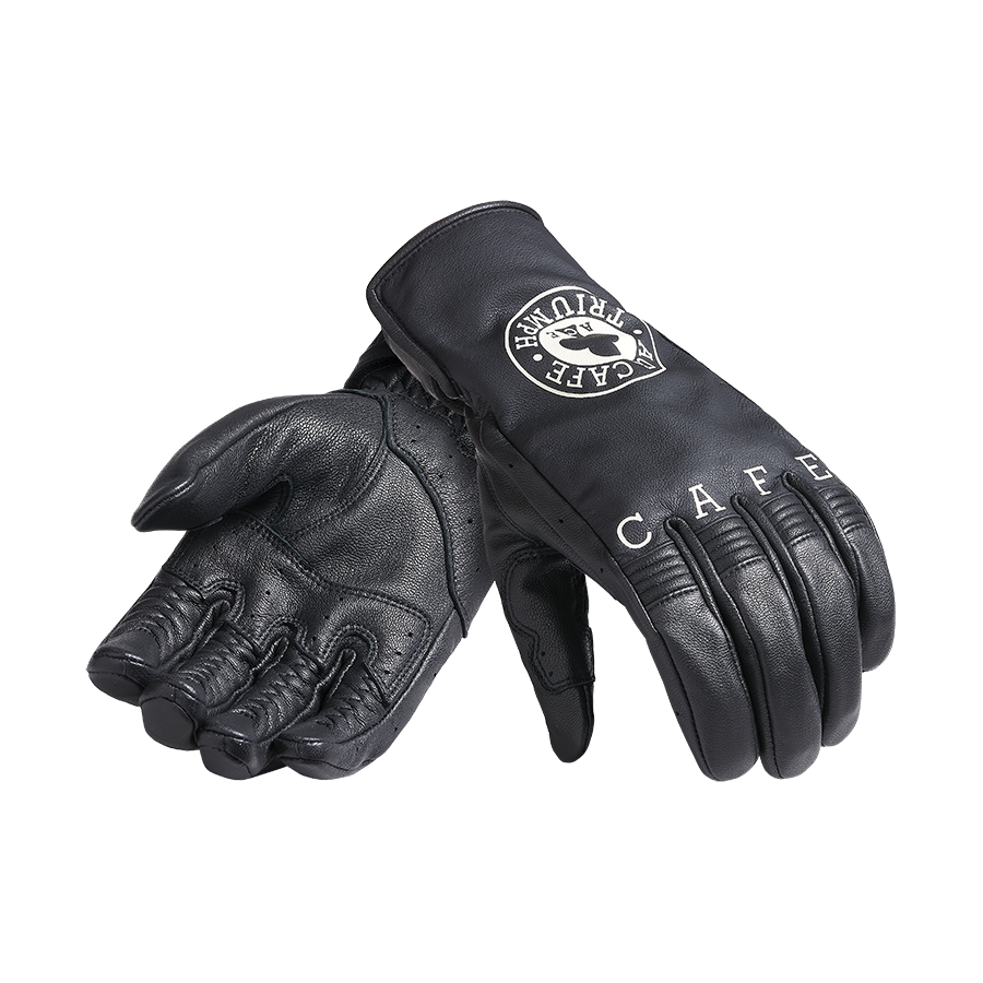 Guantes de cuero Triumph Ace Cafe para motocicleta