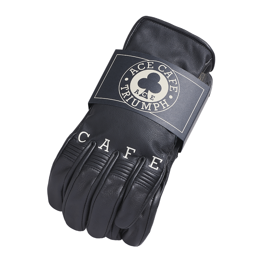 Guantes de cuero Triumph Ace Cafe para motocicleta