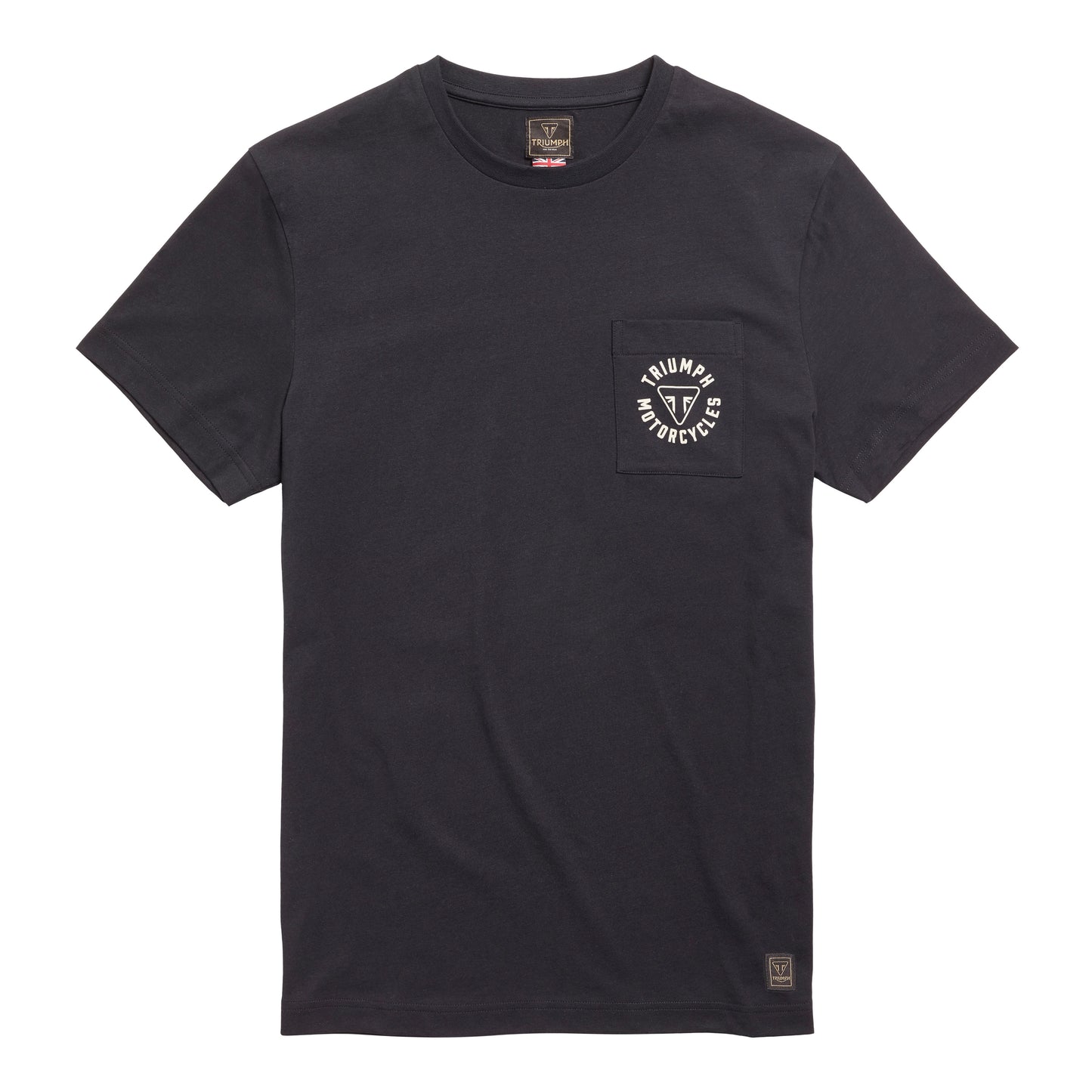 Camiseta Triumph Newlyn con Logo de Anillo en Negro