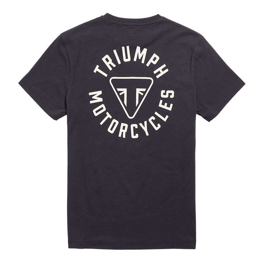 Camiseta Triumph Newlyn con Logo de Anillo en Negro