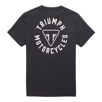 Camiseta Triumph Newlyn con Logo de Anillo en Negro