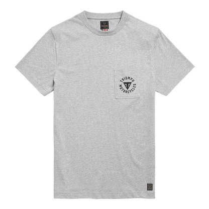 Camiseta Triumph Newlyn con Logo de Anillo en Gris