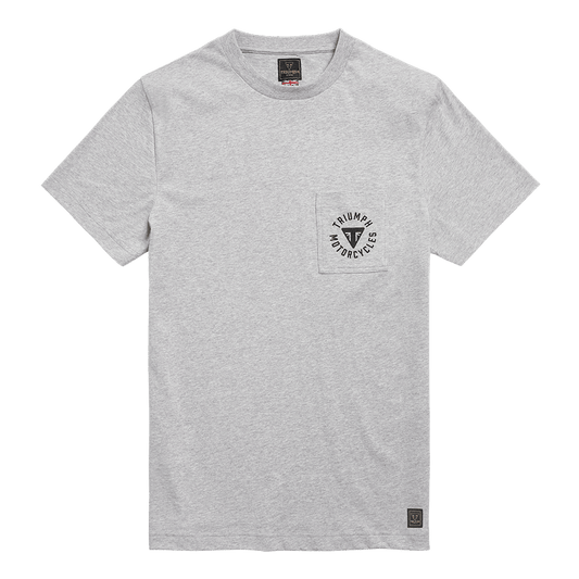 Camiseta Triumph Newlyn con Logo de Anillo en Gris