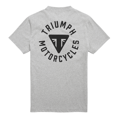 Camiseta Triumph Newlyn con Logo de Anillo en Gris